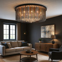 Полилей аплик от кристал Luxury Black Beauty
