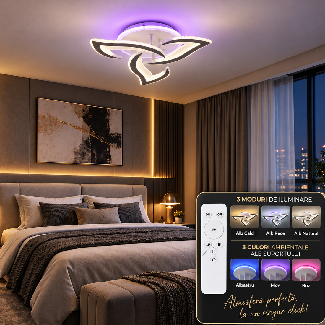 LED осветително тяло Mini Narcisse RGB Еквивалент 300W с дистанционно