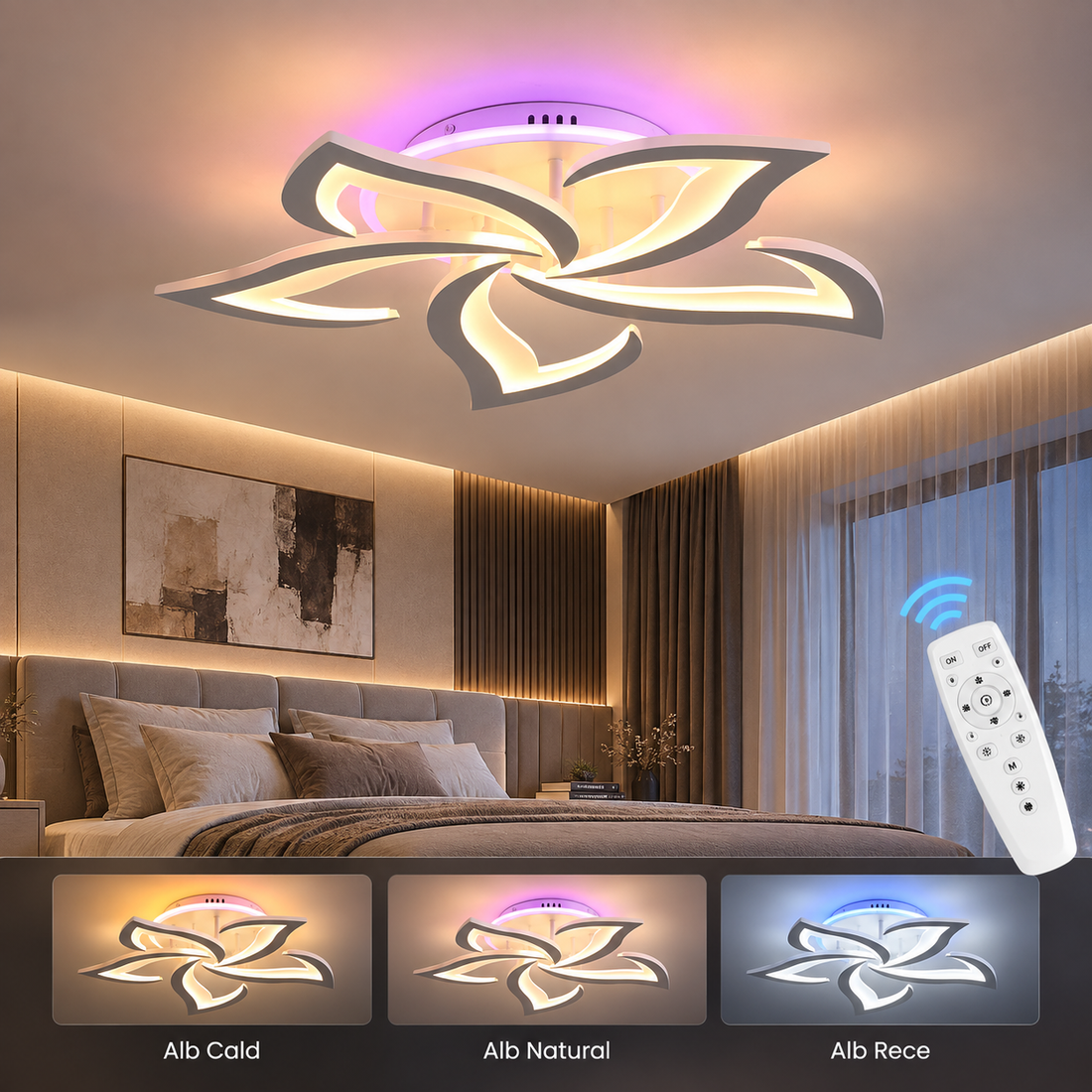 LED осветително тяло Narcisse RGB еквивалент 600W с дистанционно