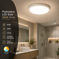 LED плафон за баня Zetta 20W 23cm IP40 3 вида светлина White еквивалент 160W