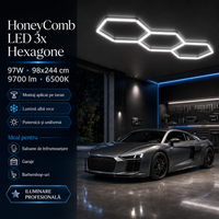 LED Плафон тип шестоъгълник 98x244CM 160W еквивалент 1500W