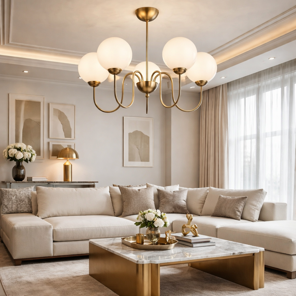 Осветително тяло Абажур MAT GOLD 5XE27 Classique Taste DX2411-5
