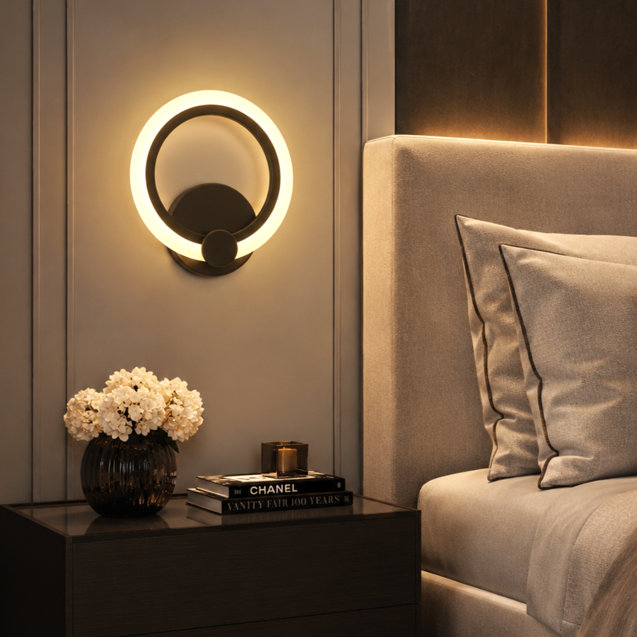 LED аплик 24W Round кафяв 3 функции