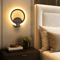 LED аплик 24W Round кафяв 3 функции