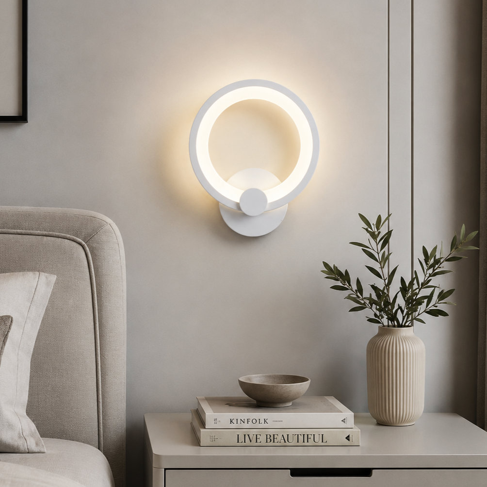 LED аплик 16W ROUND Бял 3 функции Еквивалент 150W