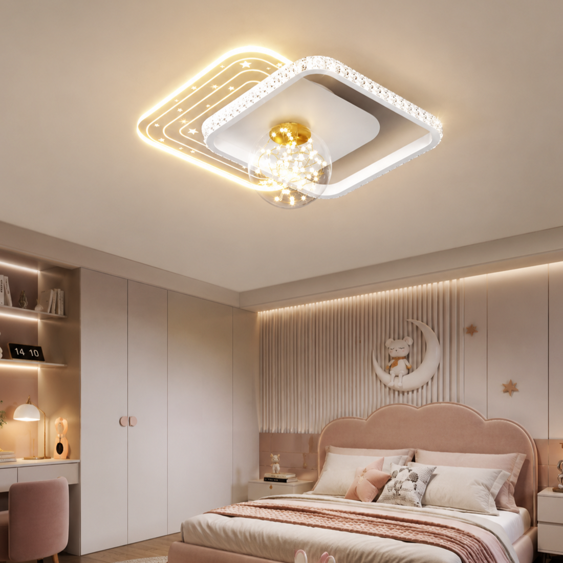 LED осветително тяло Space Jam с дистанционно, еквивалент 300W