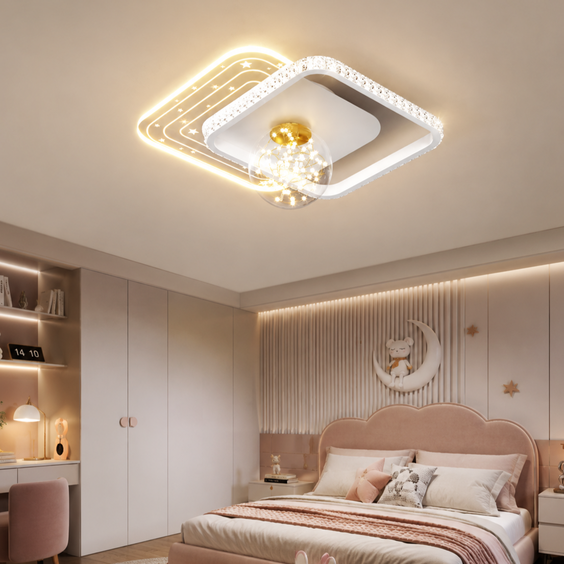 LED осветително тяло Space Jam с дистанционно, еквивалент 300W