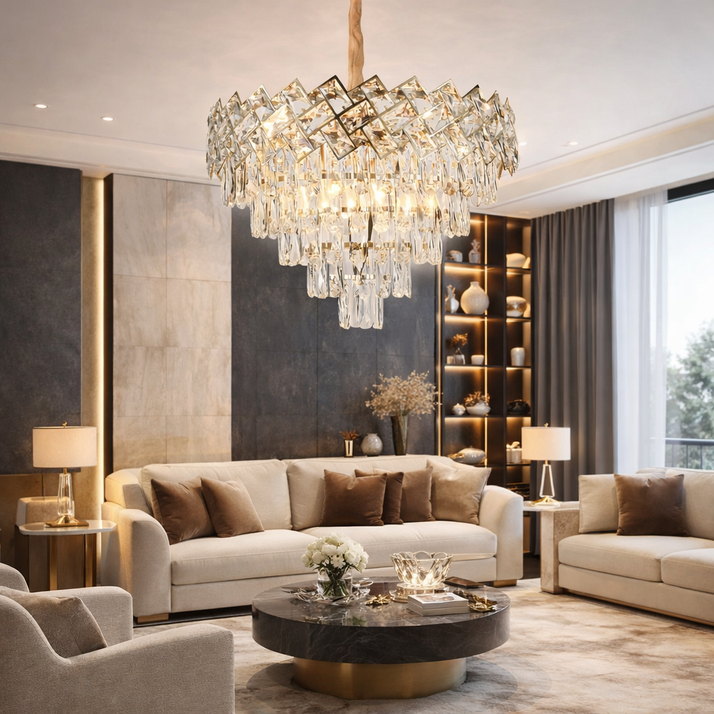 Полилей кристал MALLI Gold ⌀50CM