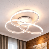 LED осветително тяло Three RINGS White еквивалент 400W с дистанционно
