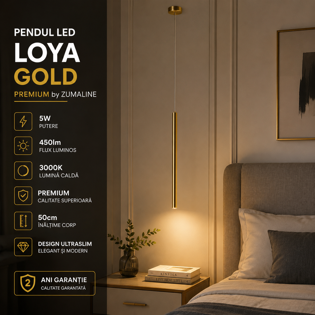 Пендел LED LOYA Gold UltraSlim Premium