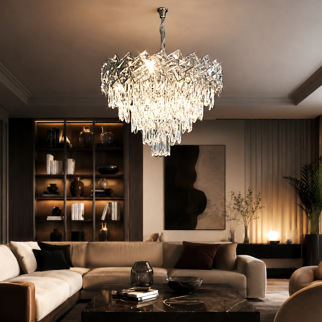 Полилей от кристал Malli Silver 50cm