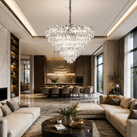 Полилей от кристал Malli Silver 60cm