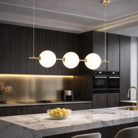 LED осветително тяло тип пендел KEZO Gold, еквивалент 250W, с дистанционно