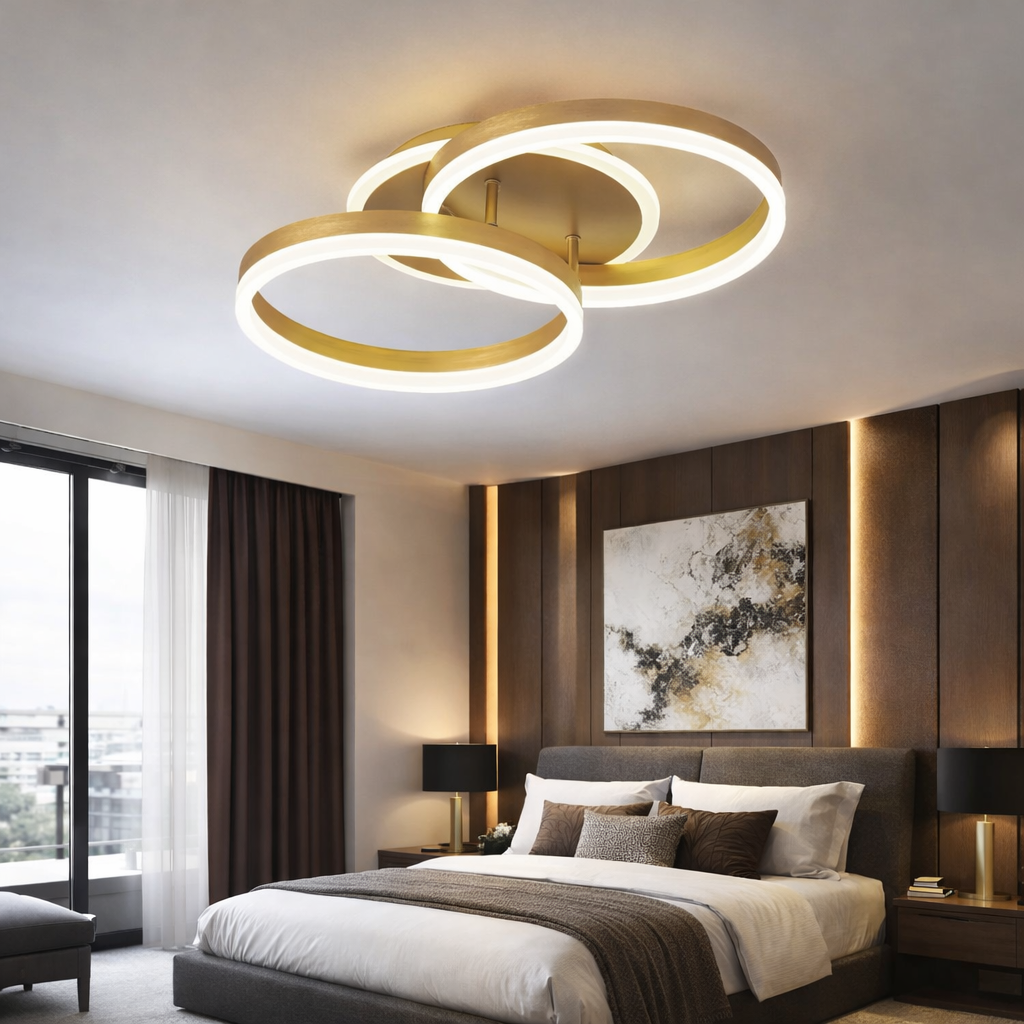 Осветително тяло LED Beauty Gold 1+1 Circle Еквивалент 400W Дистанционно