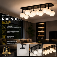 Осветително тяло Абажур Mat Black Rivendell