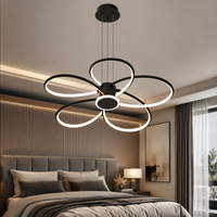 LED осветително тяло висящо ZUVY Black еквивалент 700W