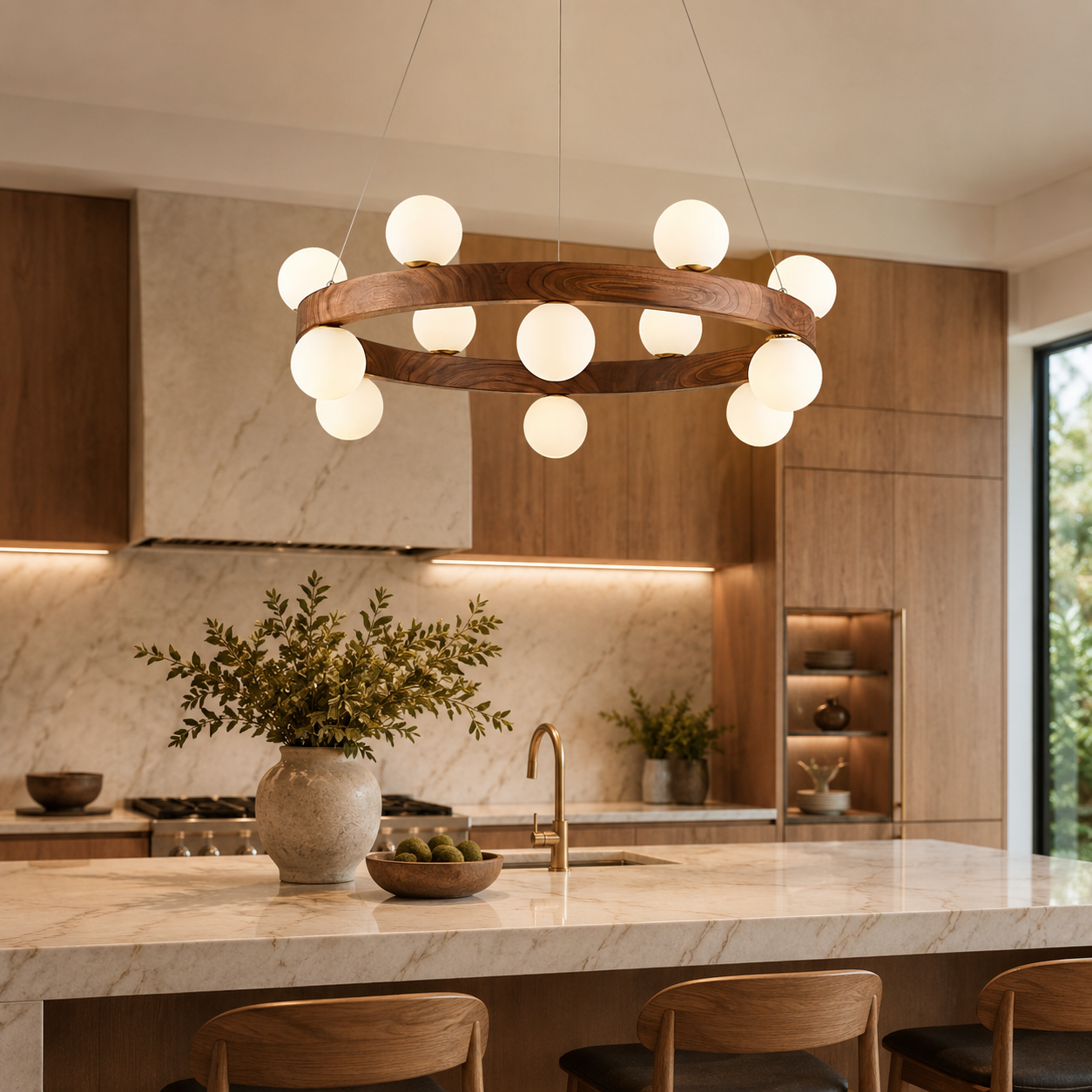 Осветително тяло LED Абажур ZAVI 12xG9 Wood