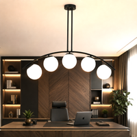 Осветително тяло Абажур MAT BLACK ARQUE 5xE27