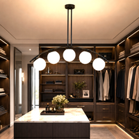 Осветително тяло Абажур MAT BLACK ARQUE 5xE27