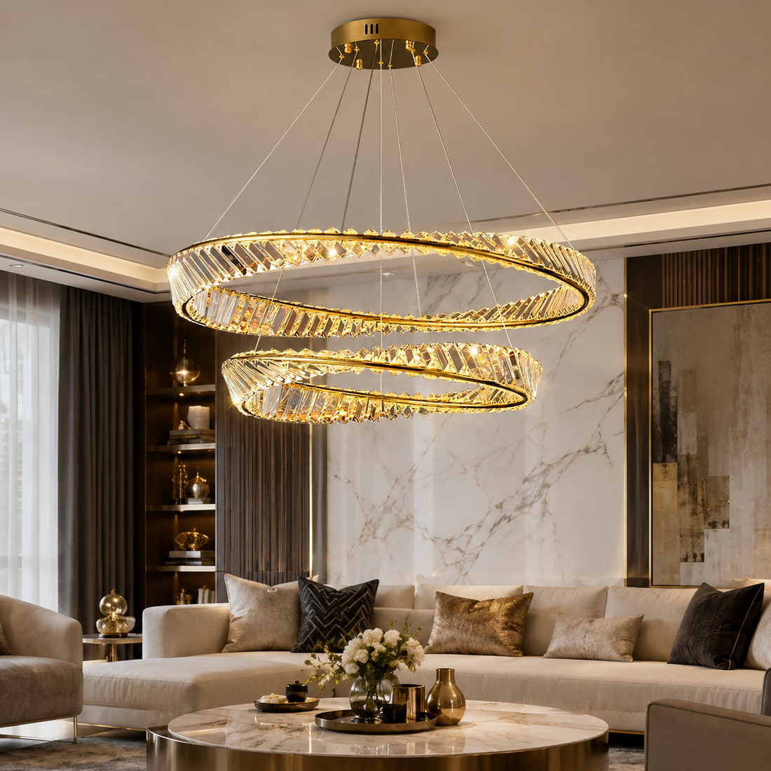 Осветително тяло LED Кристал Висящо Maxi EnVogue с дистанционно