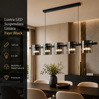 LED осветително тяло тип пендел Faye Black, еквивалент 250W