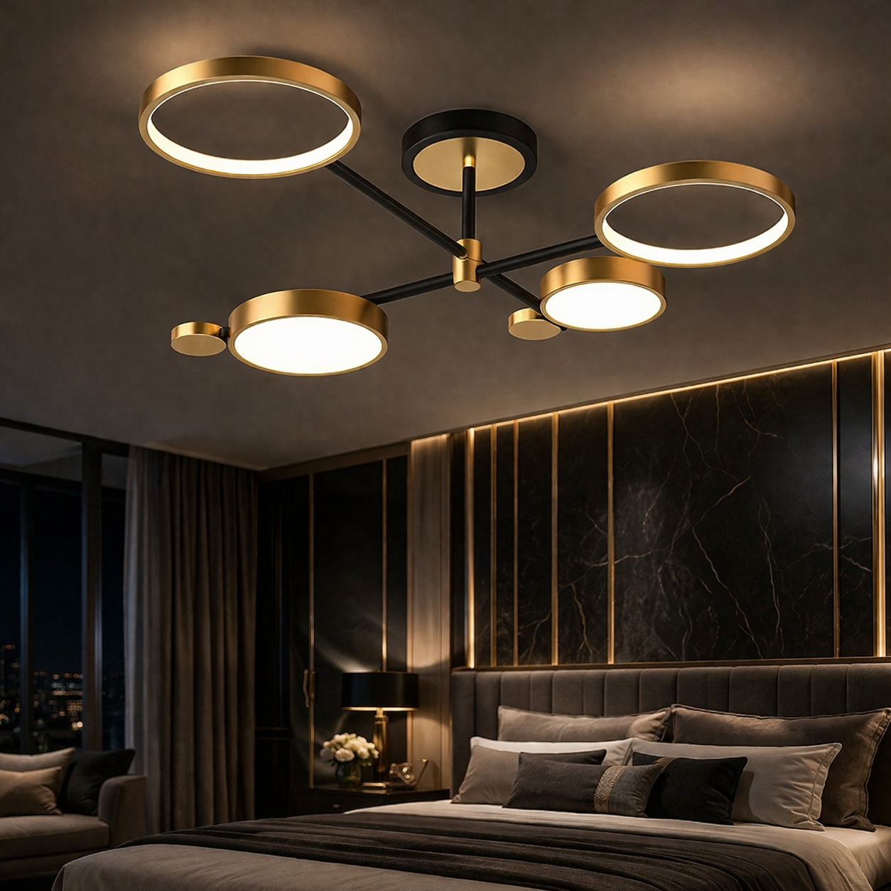 LED осветително тяло 68W 2+2 Dynamo Еквивалент 300W Дистанционно управление