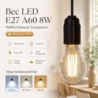 LED крушка E27 8W Филамент A60