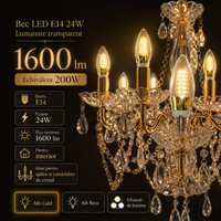 LED крушка E14 24W Свещ прозрачна Еквивалент 200W