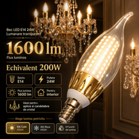 LED крушка E14 24W Свещ прозрачна Еквивалент 200W