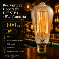 Декоративна винтидж крушка E27 ST64 60W