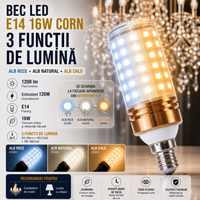 LED крушка E14 16W Corn / 3 функции светлина / Еквивалент 120W