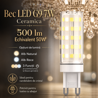 LED крушка G9 7W еквивалент 50W керамика