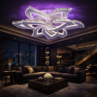 LED осветително тяло Camelia Grande кристал бяла RGB с дистанционно, еквивалент 1200W