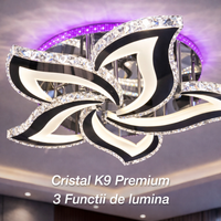 Осветително тяло LED Camelia Cristal Chrome RGB Еквивалент 600W Дистанционно