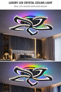 LED осветително тяло Camelia Cristal RGB Black Еквивалент 600W с дистанционно