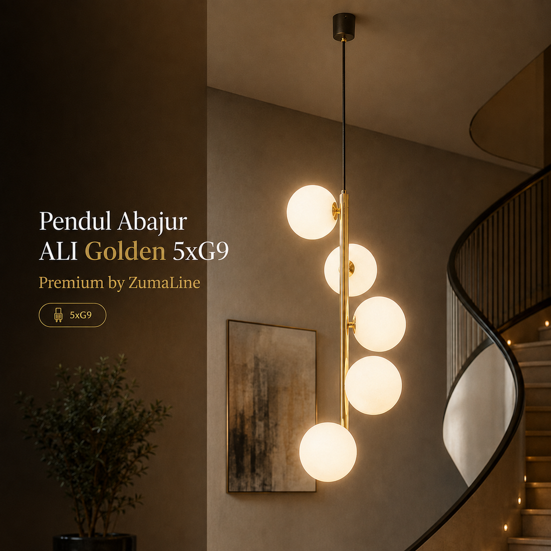 Пендел Абажур ALI Gold Premium