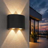 LED аплик 4W TRIO за външен монтаж Черен