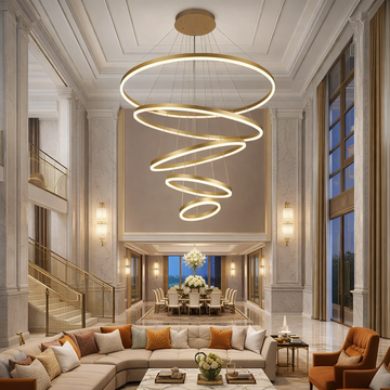 LED осветително тяло WONDERLAND Gold 5 сегмента, еквивалент 1200W, с дистанционно