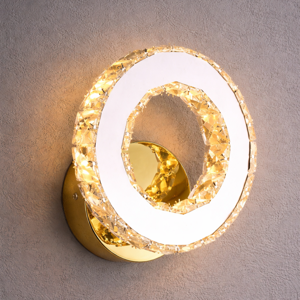 LED аплик 16W Cristal RING Gold