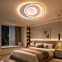 LED осветително тяло Double Circle Maxi-Moon Еквивалент 650W С дистанционно управление