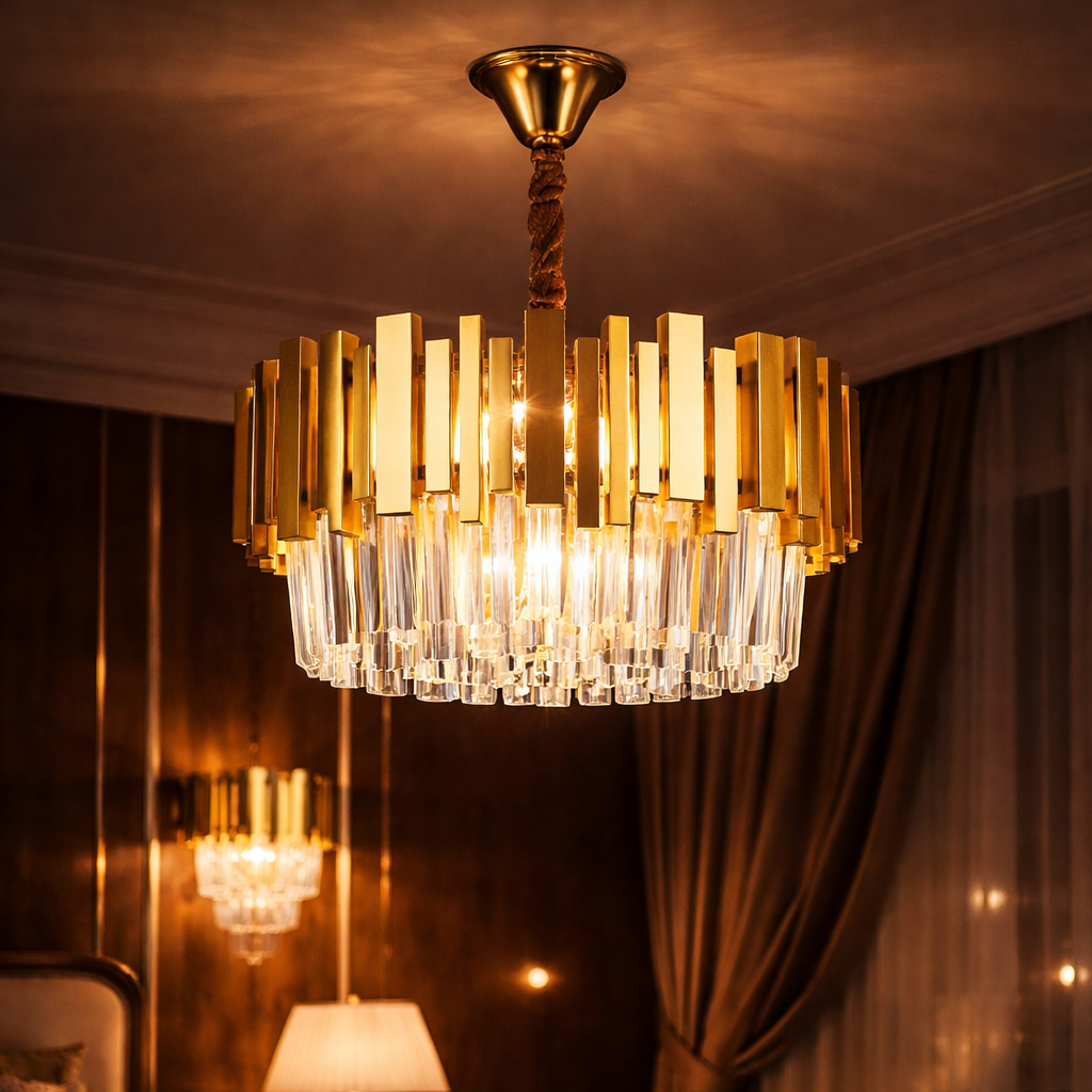Полилей от кристал GLORY GOLD GRANDE 400mm