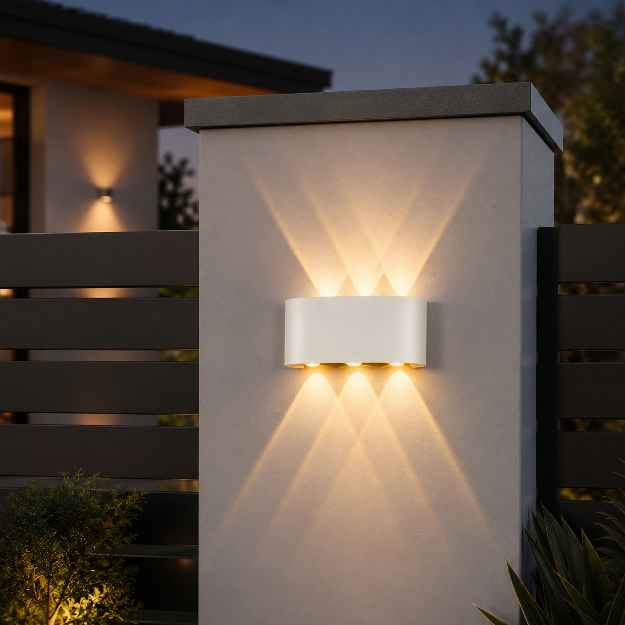 LED аплик 6W TRIO за външен монтаж, бял