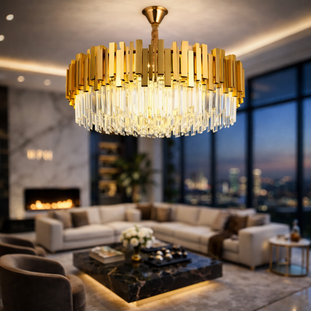 Полилей от кристал GLORY GOLD GRANDE 600mm