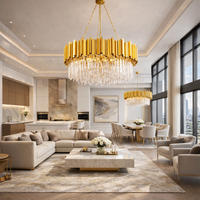 Полилей от кристал GLORY GOLD GRANDE 800mm