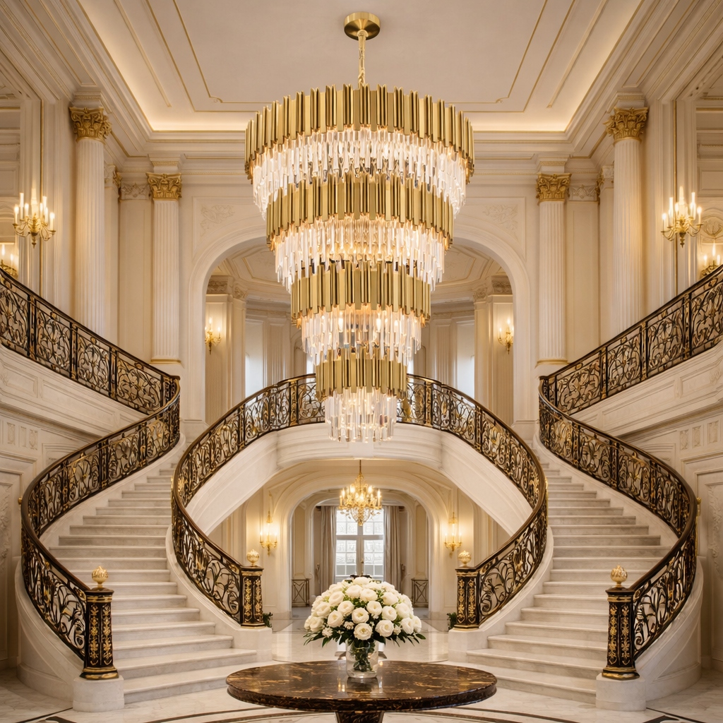 Полилей кристал GLORY GOLDEN LUXURY LEVELS 160cm