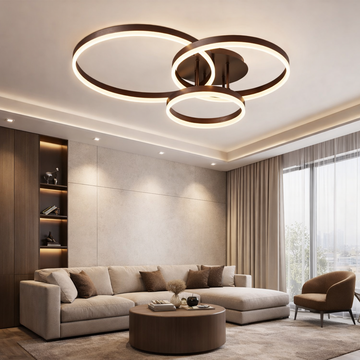 LED осветително тяло Beauty Brown Circle еквивалент 600W с дистанционно