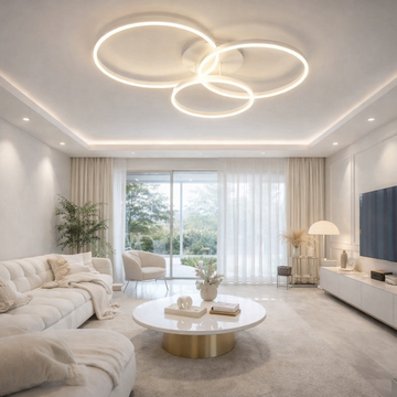 LED осветително тяло Beauty White Circle еквивалент 600W с дистанционно