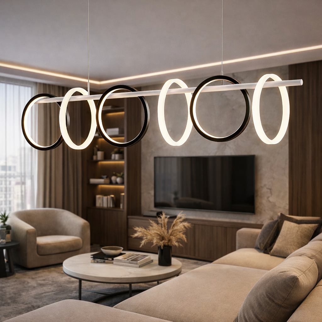LED пендел Zefir White, еквивалент 520W, с дистанционно управление