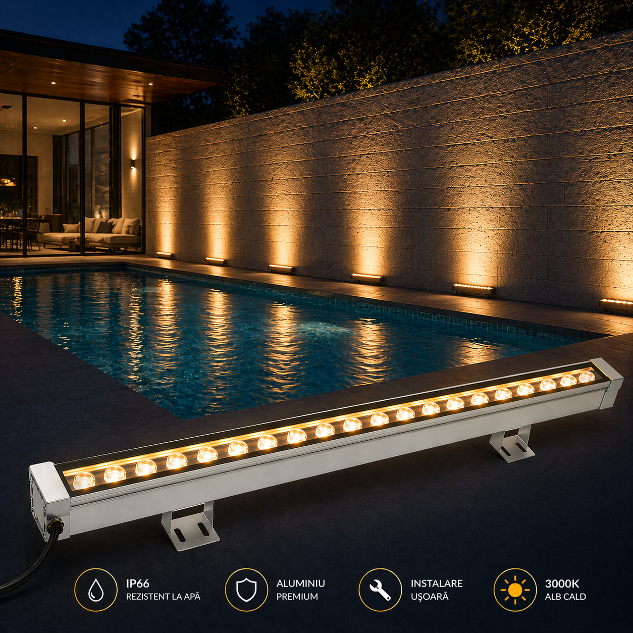 LED архитектурно осветително тяло 18W 50cm IP65