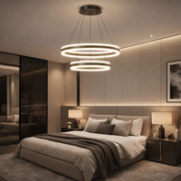 LED осветително тяло 204W KING Black 2 сегмента с дистанционно